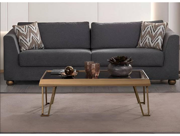 JVmoebel Polstergarnitur Graues Sofa-Set Modernes Interieur Minimalistischer Stil Holzrahmen, (2-tlg)