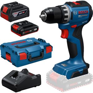 Bosch Akku-Bohrschrauber PRO GSR18V-52 Professional, 18 V / 2,0 Ah+4,0 Ah, mit 2 Akkus, Ladegerät und Koffer