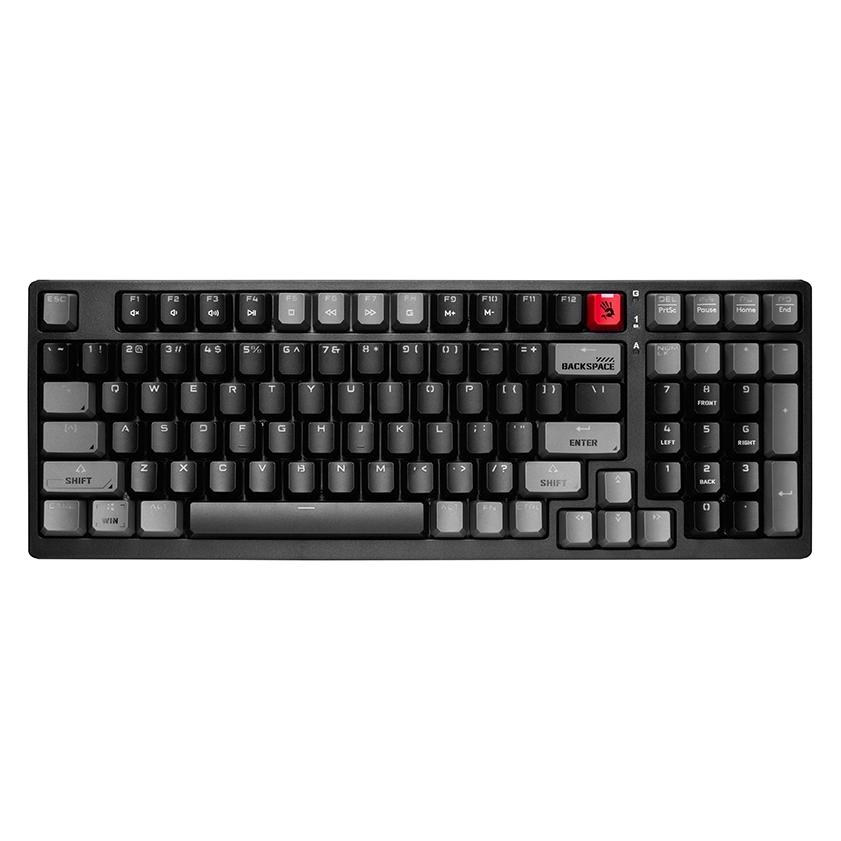 A4Tech Bloody S98 Sports mechanická herní klávesnice,RGB podsvícení, Red Switch, USB, CZ, černá/čer (US, Kabelgebunden) (A4TKLA47388)