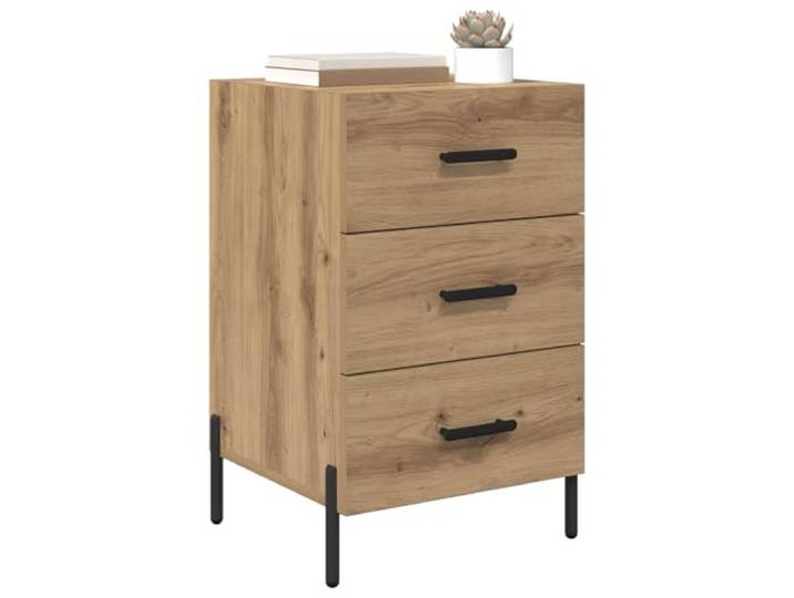 KTHLBRH Nachtschrank Eiche Handwerk 40 x 40 x 66 cm Rustikaler moderner Stil, Schlafzimmer, exquisites Design, praktischer Nachttisch