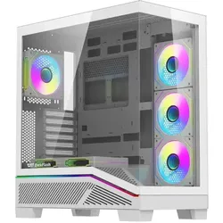 Darkflash Tech Computergehäuse Darkflash K430 + Lüfter (weiss) (ATX, mATX, Mini-ITX), PC Gehäuse, Weiss