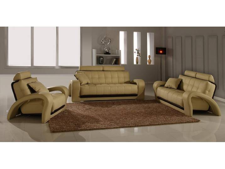JVmoebel Sofa Modernes rotes Leder-Sofa mit hochwertiger Polsterung, Made in Europa