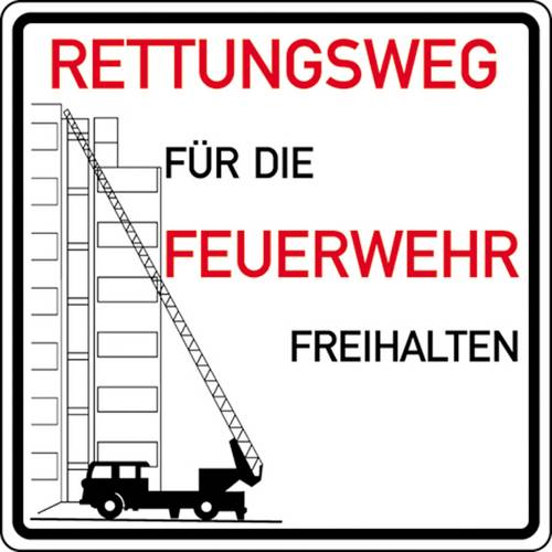 SafetyMarking 52.2763 Hinweisschild Rettungswege freihalten Aluminium (B x H) 500mm x 500mm 1St.