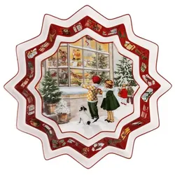 Villeroy & Boch Schale gross, Spielzeugladen Toy's Fantasy, Schüssel + Schale, Gold, Rot, Grün, Mehrfarbig