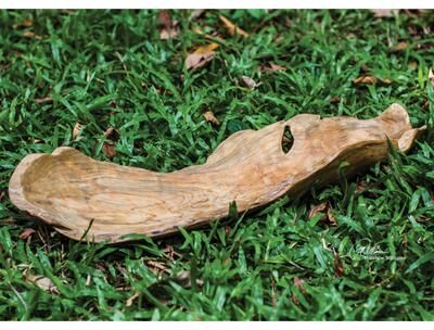 Uttermost Teak Wood Leaf-shaped Bowl
