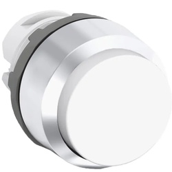 ABB MP4-21W Leuchtdrucktaster, weiss, hoch-verrastend, Frontring Kunststoff verchromt, beleuchtbar 1SFA611103R2105