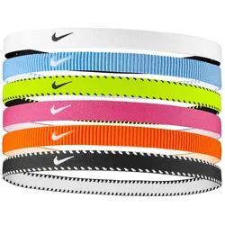6er Pack NIKE Flex Classic Haarbänder 702 - volt/vivid pink/white