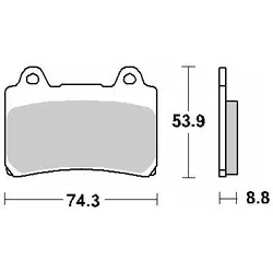 SBS, Bremsbeläge, (Sintermetall)