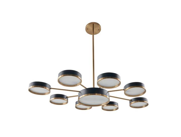 Signature Metallische schwarze Deckenleuchte Brooklyn - 140/95/159 cm, Schwarz, Metall, E14, 95x159x140 cm, Lampen & Leuchten, Innenbeleuchtung, Deckenleuchten, Deckenleuchten