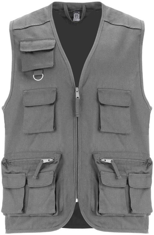 Gilet de travail multi-poches à col en V Venera de 200 g/m2 XL Plomb