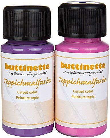 buttinette Teppichmalfarben in verschiedenen Farbkombinationen, 2x 50 ml