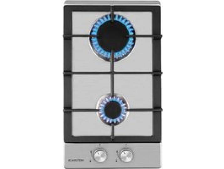 Klarstein Ignito Domino Table de cuisson à gaz 2 brûleurs - Inox argent