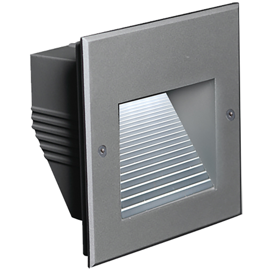 Mobilux LED-Wandeinbauleuchte MOW WAND & TREPPE - OUTDOOR 3000K 160x160mm silber 02000127 4251399704505