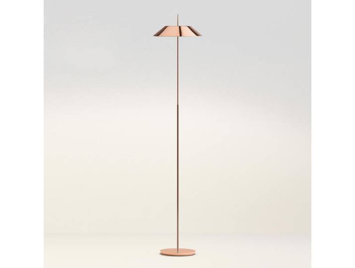 Mayfair LED-Stehleuchte, kupfer glänzend - Vibia - Wohnzimmer - Design - Metall - Mit Schirm
