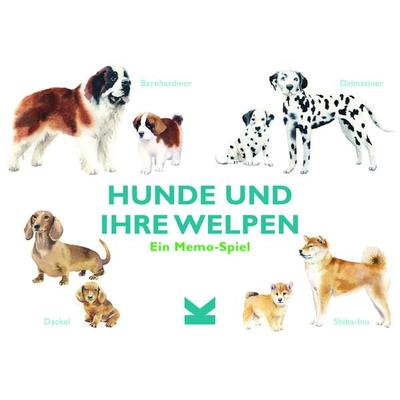 Hunde und ihre Welpen.