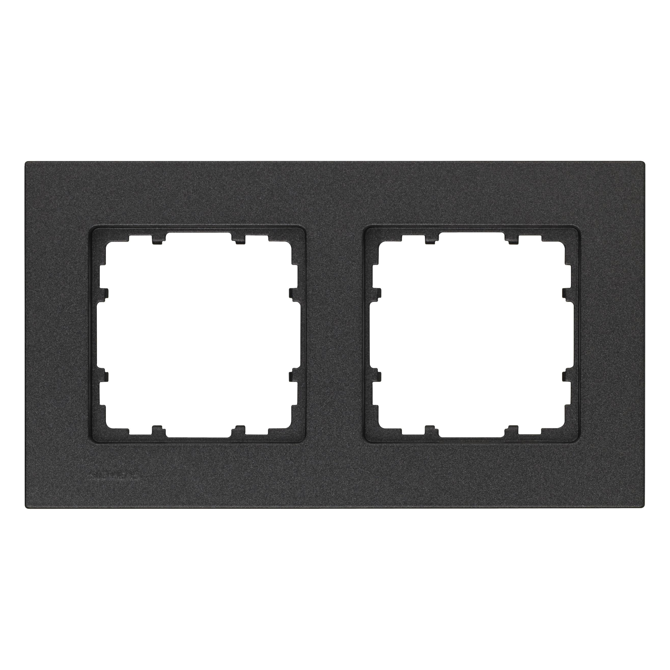 Siemens DELTA miro Rahmen 2-fach Farbe carbonmetallic Abmessungen 161x 90mm (5TG11122)
