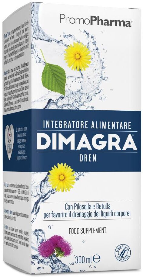 PROMOPHARMA SpA Dimagra Dren 300ml - Integratore Drenante Naturale per la Ritenzione Idrica