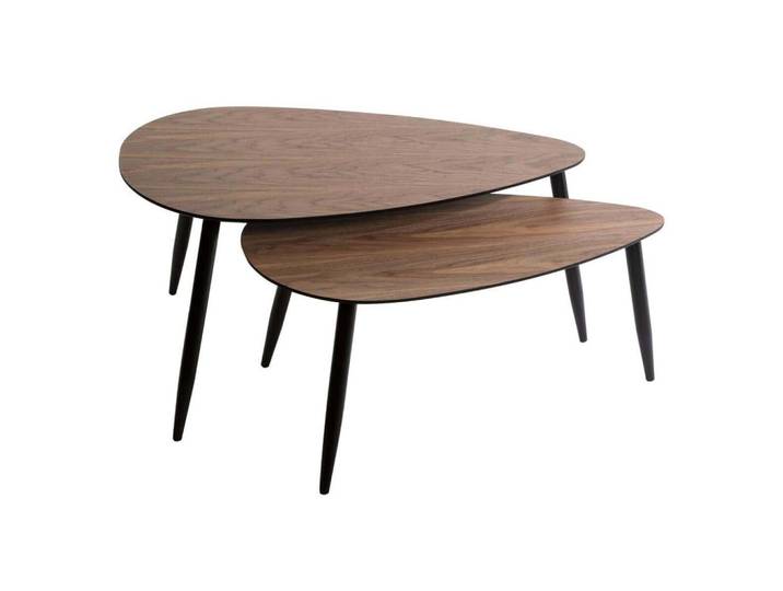 Atmosphera Createur d´interieur Couchtisch 2er-Set Mileo Braun, 60x48x98 cm, Wohnzimmer, Wohnzimmertische, Couchtische