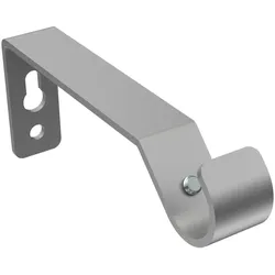TRÄGER FÜR GARDINENSTANGEN 16 mm Ø, Hera 1-läufig, Silbergrau