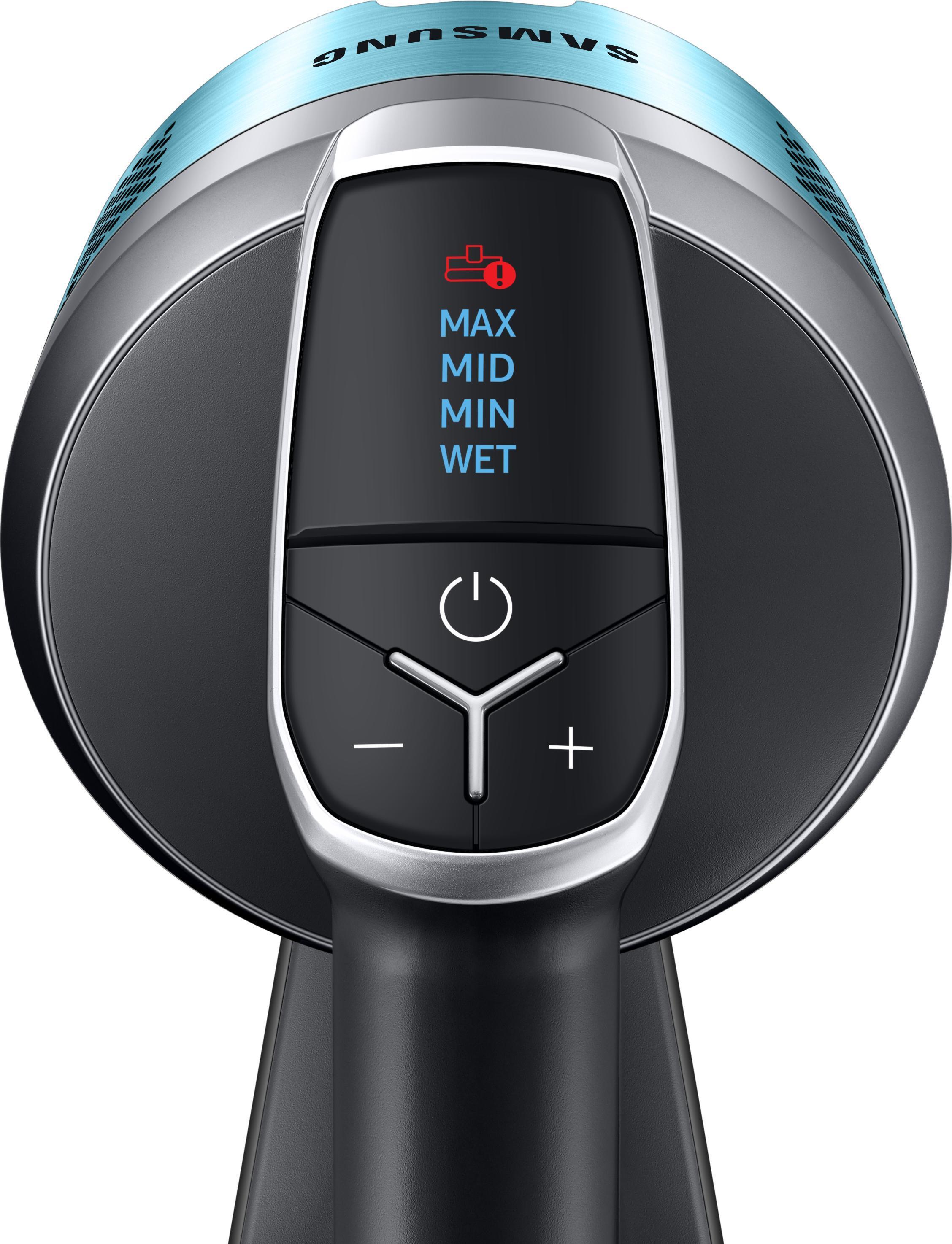 Samsung Jet 75 pet, Stabstaubsauger, Beutellos, Schwarz, Chrom, Mintfarbe, 0,8 l, Trocken, Multizyklonisch