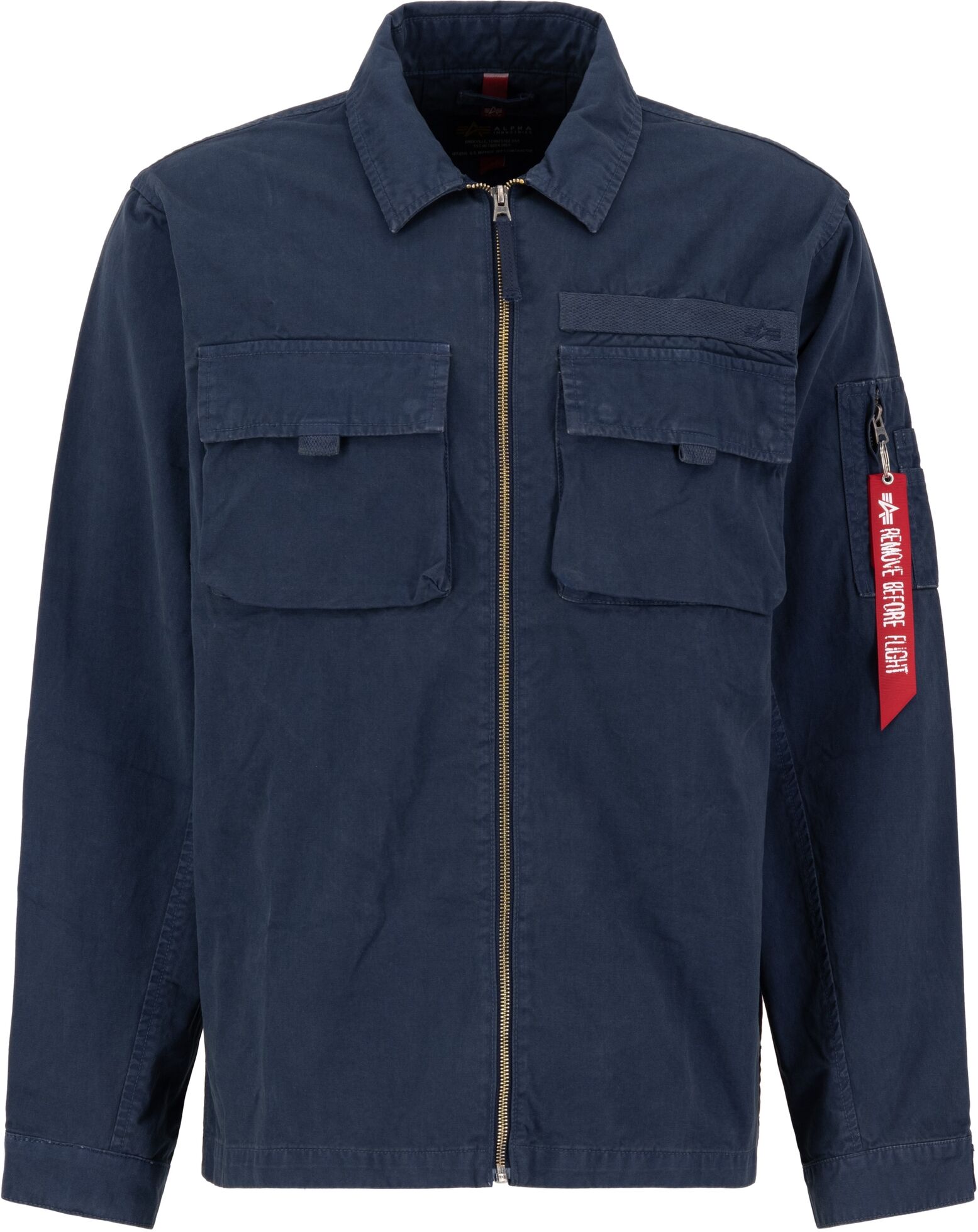 Hemdjacke ALPHA INDUSTRIES "Twill Overshirt", Herren, Gr. S, blau (ultra navy), Obermaterial: 100% Baumwolle, Jacken Hemdjacke ultra navy S