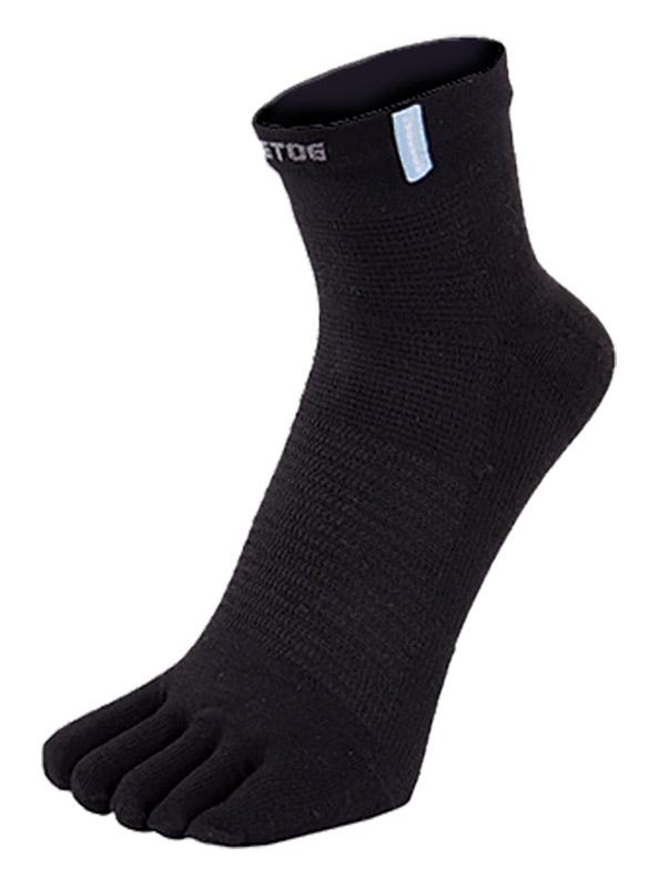 TOETOE - Heren- en Dames Vochtafvoerende Buiten Trainer Liner Teensokken - Zwart