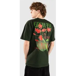 Dravus Linear Flora Boxy T-Shirt forest green Gr. S