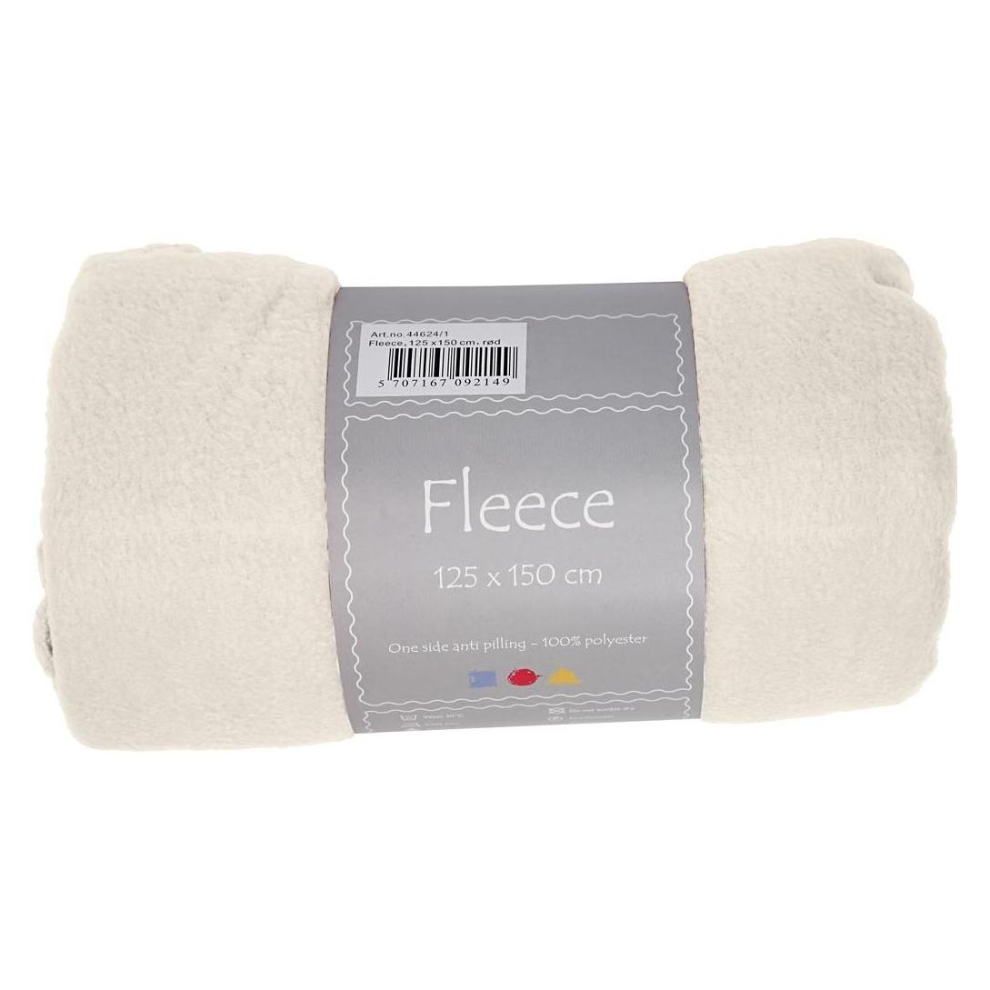 Creativ Company Fleece 150 cm x 125 cm, Weiss, Breite (44620)