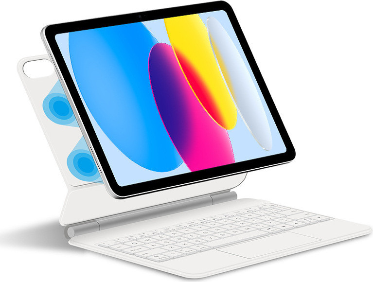 INF Beschermhoes voor iPad met Bluetooth-toetsenbord Wit voor iPad Pro 12.9 (2018-2022)