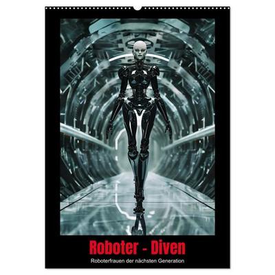 Roboter - Diven (Wandkalender 2027 DIN A2 hoch), CALVENDO Monatskalender