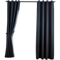 VORHANG 2ER SET »München Dark« HxB 225x145 cm Dunkelgrau