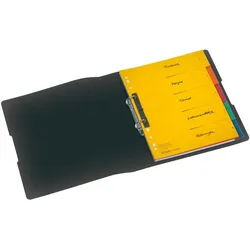 herlitz Ringbuch A4 2 Ringe PP 25mm schwarz opak to go