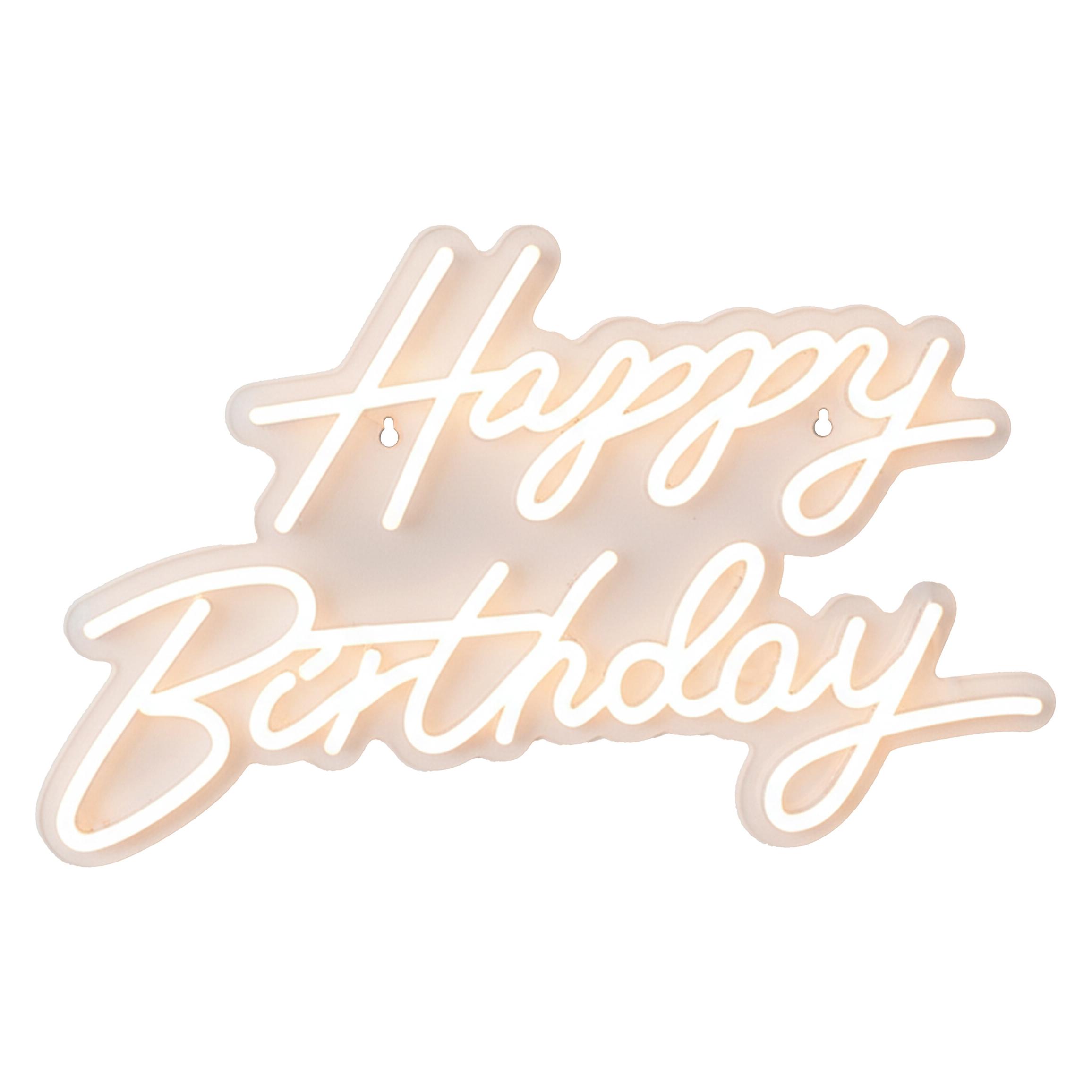 Relaxdays LED Schild Happy Birthday (1 Stk.) (4052025850593)