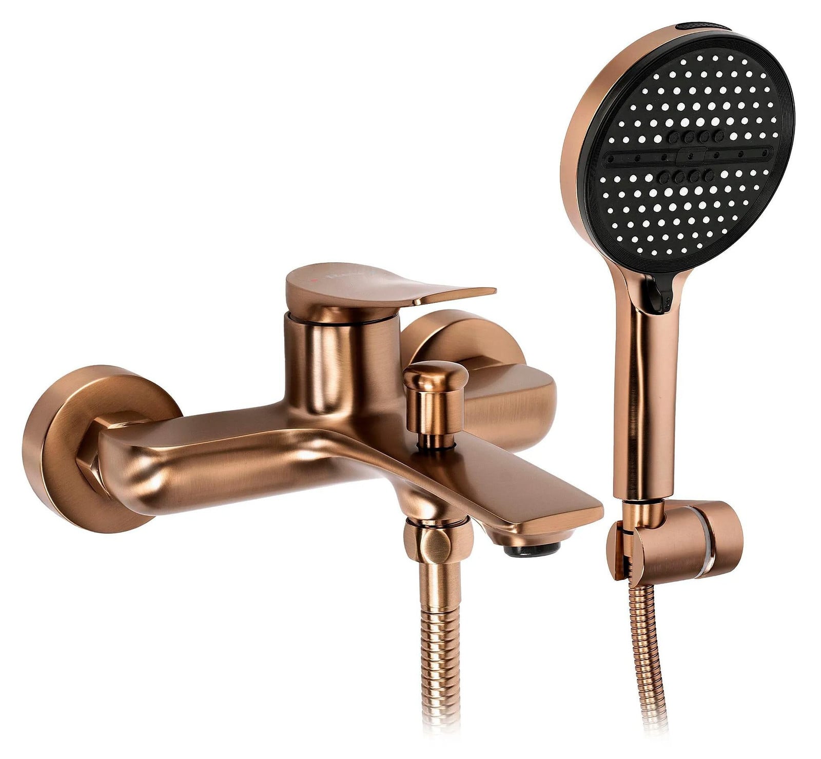Rea Badkraan Premium Vision Brush Copper met doucheset en sprayfunctie