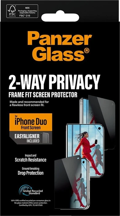 PanzerGlass Privacy Apple iPhone Fold mit Installationsrahmen (Sub-Screen)
