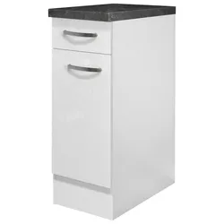 Küchenunterschrank Alba Weiß Hochglanz