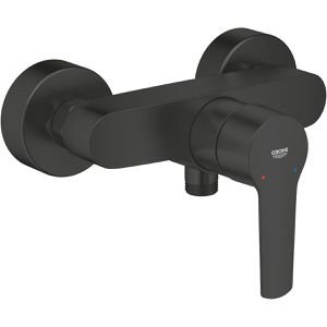GROHE Duscharmatur Start Brausearmatur, 242082432,schwarz matt, mit Einhebelmischer, aus Messing, zur Aufputz-Montage