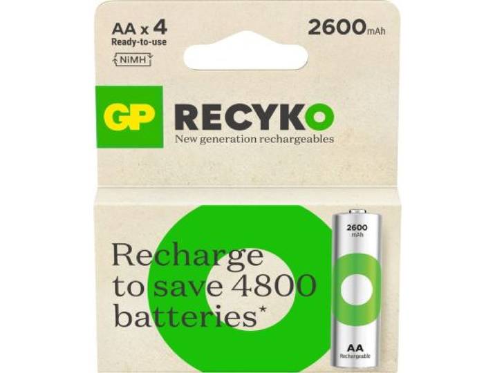 Gp - Pile Rechargeable Aa Recycko Lot De 4 2600mah