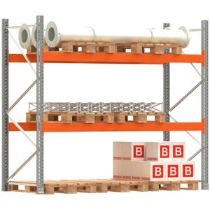 Regalwerk Palettenregal ARTUS, für 9 Paletten, 3 Ebenen, 3000kg Fachlast, 2,5 x 2,9m