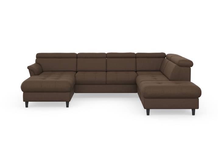 Wohnlandschaft SIT & MORE Marano U-Form , braun, B:304cm T:216cm, 100% Polyester, Sofas, Wohnlandschaft, inklusive Kopfteilverstellung, optional Schlaffunktion & Bettkasten