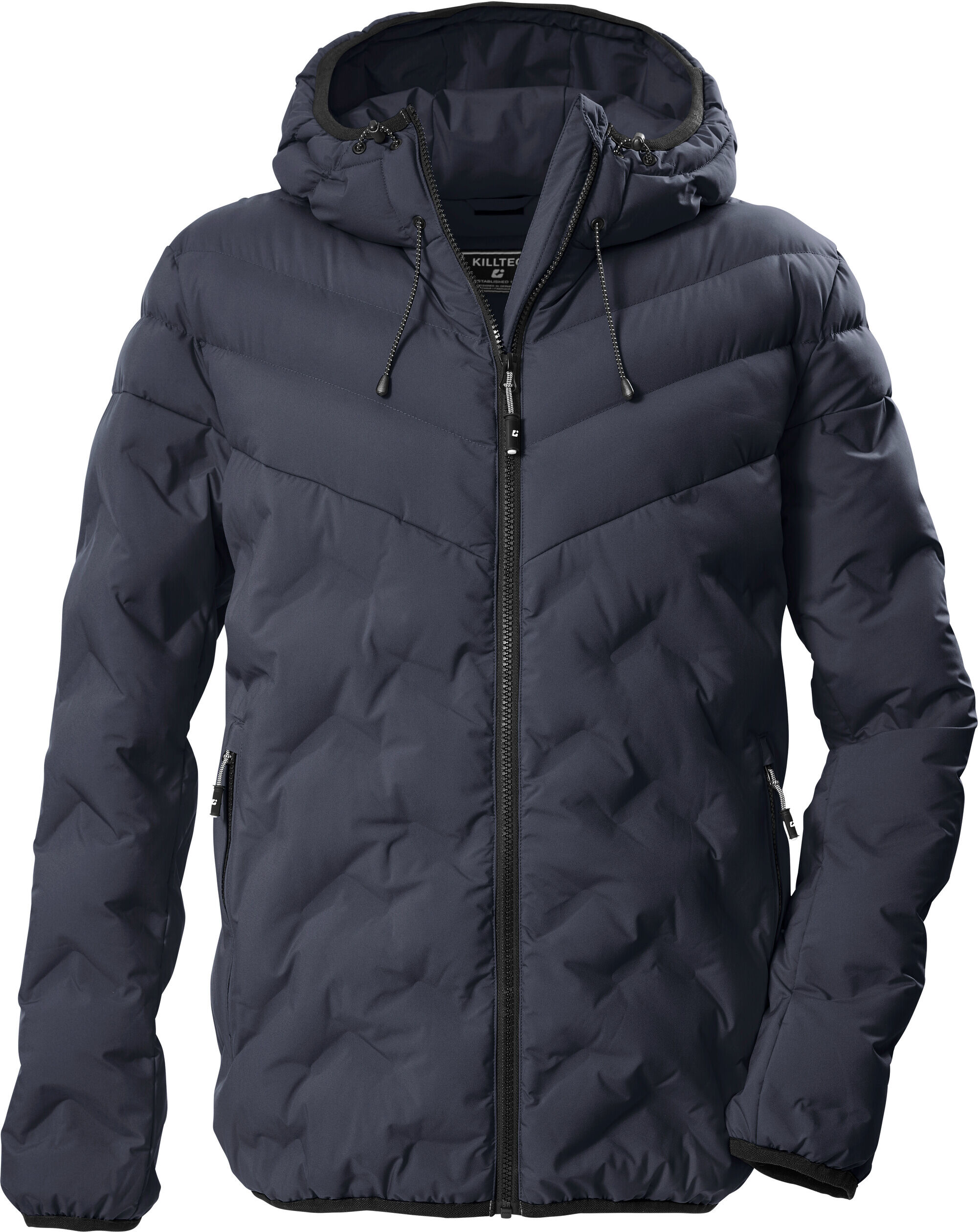 Steppjacke KILLTEC "KOW 295 MN JCKT", Herren, Gr. XXL, grau (nachtblau), Oberseite: 100% Polyester.Rückseite: 100% Polyester.Obermaterial 2: 100% Polyester.Futter: 100% Polyester.Füllung: 100% Polyester, Jacken Steppjacke, Wasserdichte Steppjacke mit Kinn