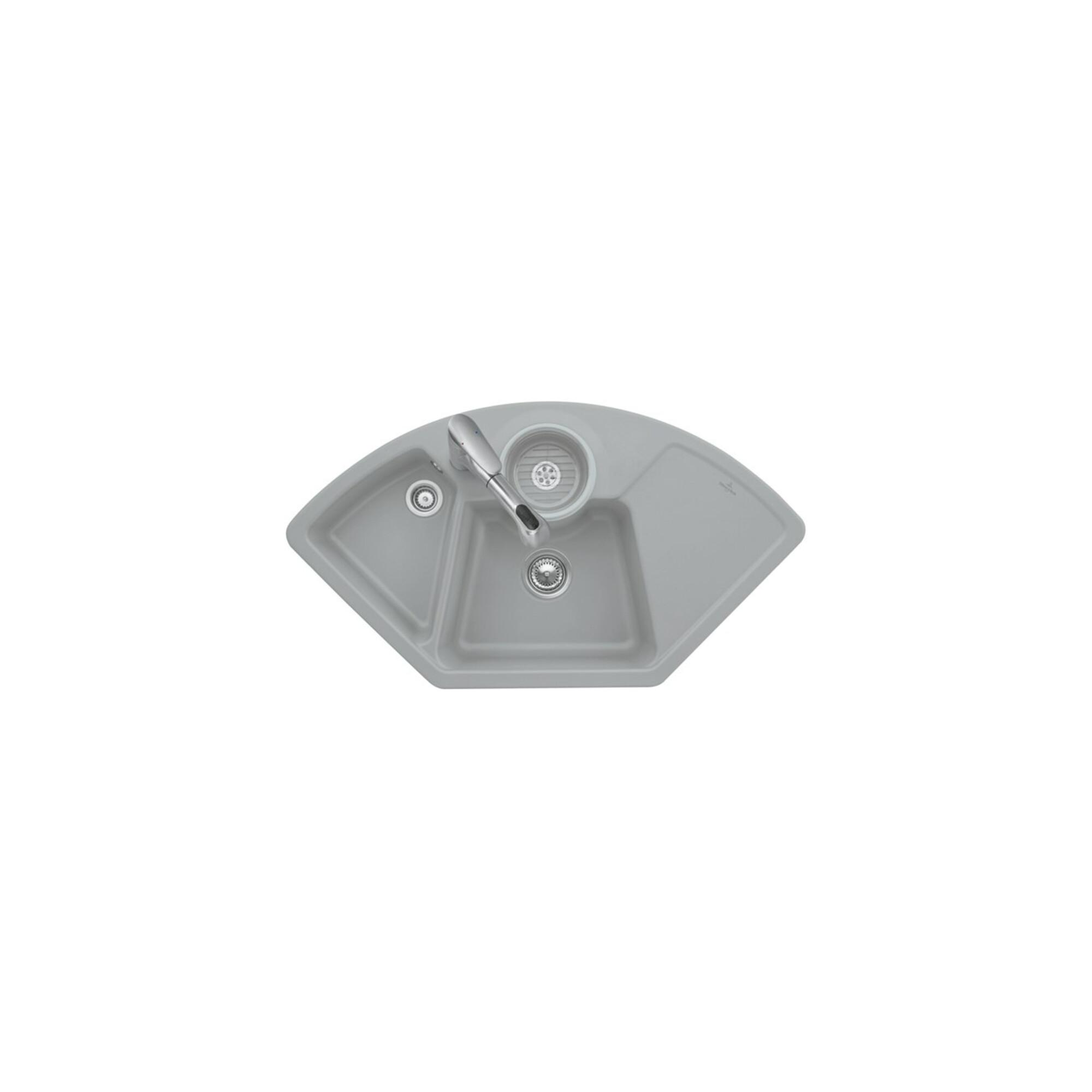V&B Eckspüle Solo Eck Spülbecken, fossil CeramicPlus ; Villeroy & Boch (670800KD)