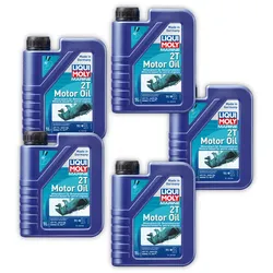 5x Motoröl LIQUI MOLY 25019 Marine 2T Motor Oil Boot Schiff mineralisch 1 Liter