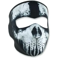ZAN Headgear, Motorradhelm Zubehör, maske komplett Neopren, Skull Ghost