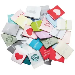 buttinette Falt-Label-Set "handmade", 2,5 x 6,4 cm, 30 Stück