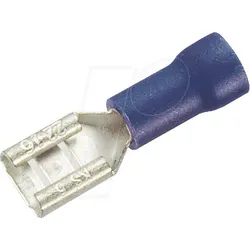 FSH-B-4,75 - Flachsteckerhülse, Breite: 4,75mm, blau