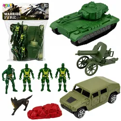 Militärset Soldaten Panzer Fahrzeug Kanone 13-teilig.