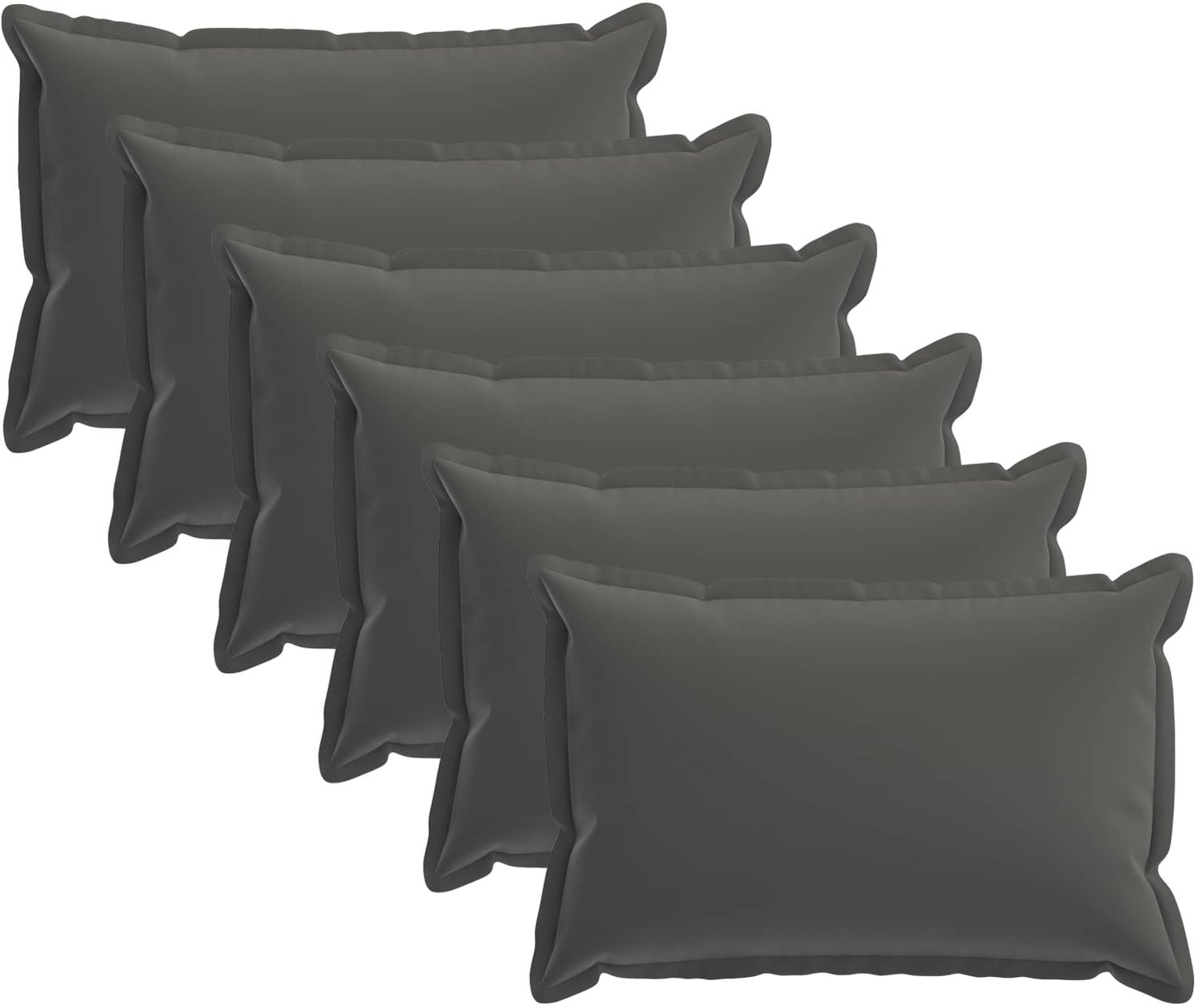 vidaXL Set van 6 kussens voor houten meubels - Antraciet - Polyester