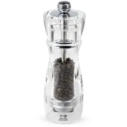 PEUGEOT Pfeffermühle VITTEL 16cm Acryl Transparent Stahlmahlwerk Gewürzmühle