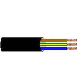 H05RN-F 3G1,0 - Gummischlauchleitung, schwarz, Ring50m
